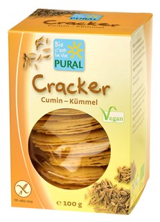 Pural Cracker komijn/karwij glutenvrij bio 100g - 4383